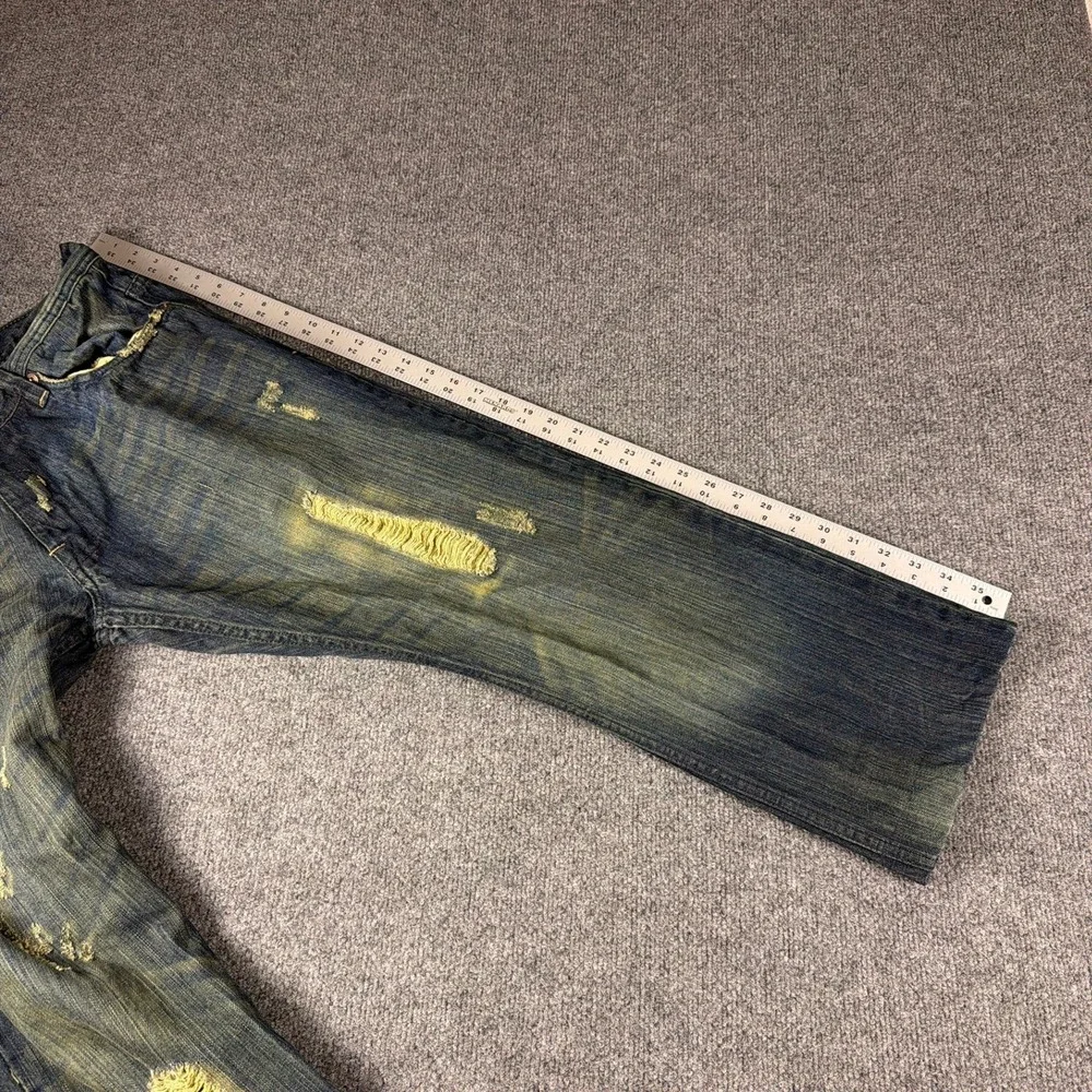 Jordan Craig Men Jeans Distressed 34‎ x 32 Straight Hem Finish Cotton